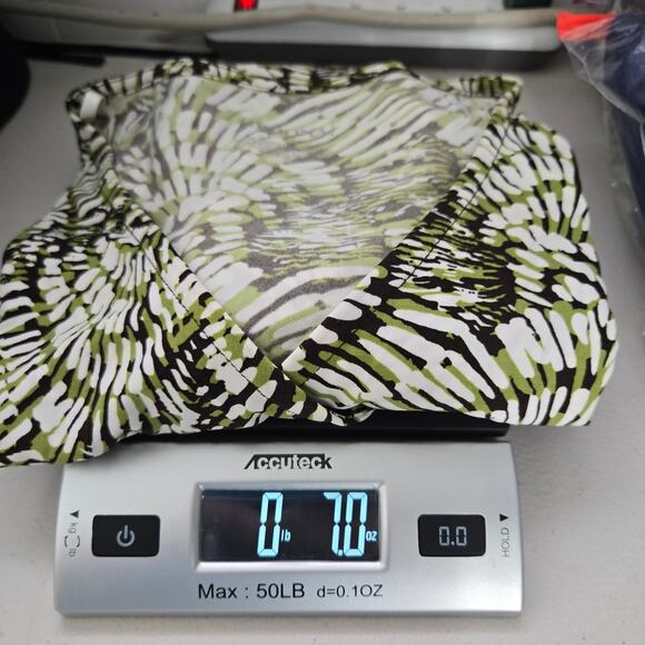 Y2K Faux Wrap Top Size LG Business Casual Classic Boho Abstract Geometric Blouse - Picture 7 of 8